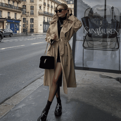 Trench coat em Paris
