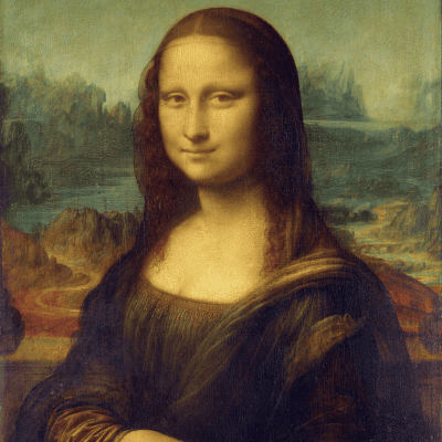 Mona Lisa, de Leonardo da Vinci, no Louvre