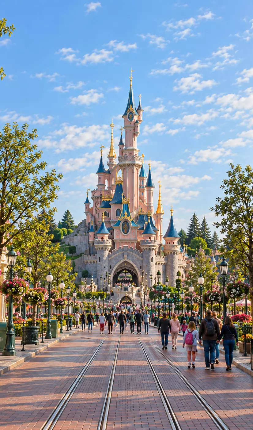 Castelo da Bela Adormecida no Disneyland Park em Paris