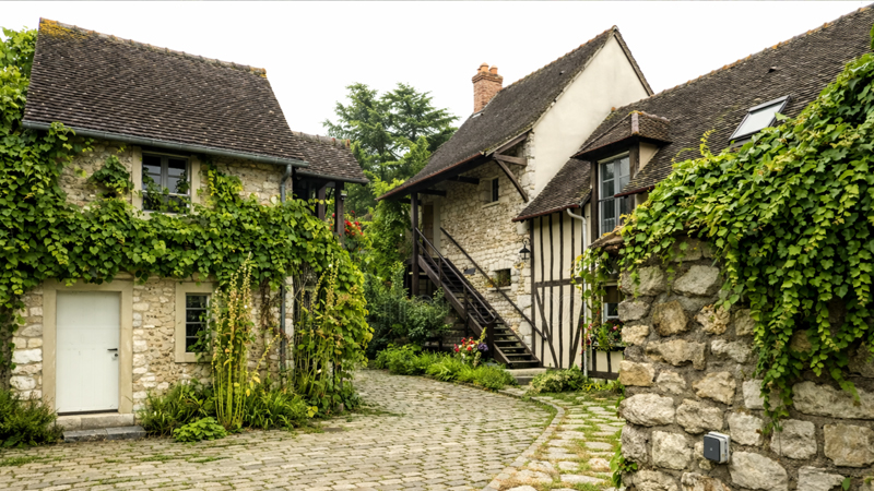 Vila de Giverny na Normandia