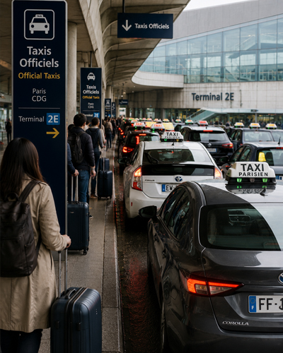 Táxi oficial em Paris